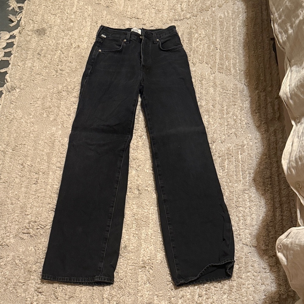 Citizens Of Humanity Black Straight Leg Jeans Annina